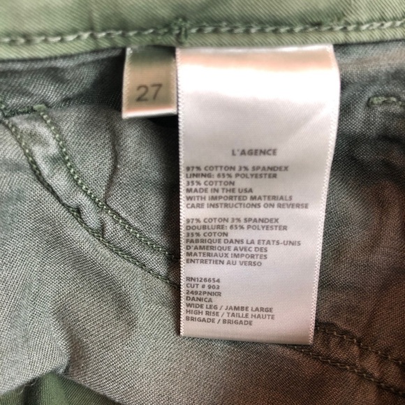 L’agence Green Wide Leg Jeans - Picture 6 of 8